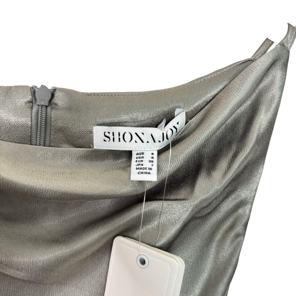 Shona Joy La Lune High Neck Cowl Maxi Dress Sage - Picture 6 of 8